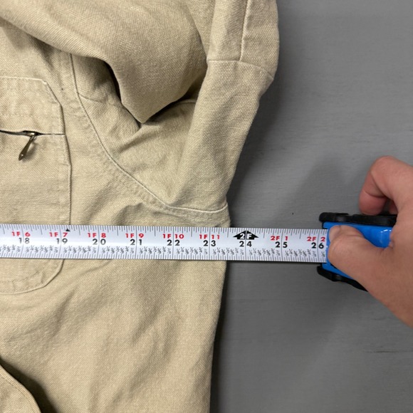 L.L.Bean Vintage Barn Coat Tan 90s Wildlife Print Lining Corduroy Collar XL - Picture 6 of 11